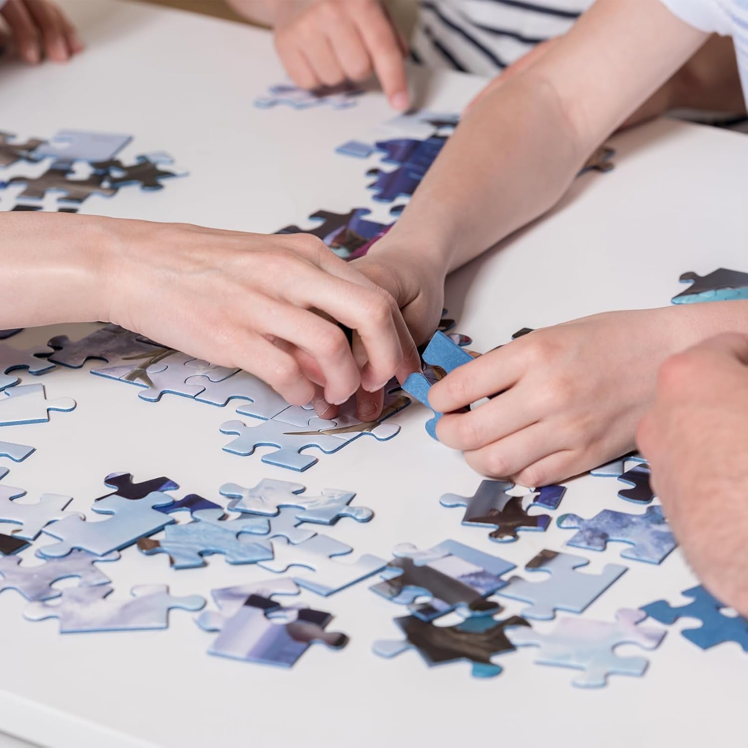 1000 Piece Jigsaw Puzzle for Adults - Whimsical Starry Night Fairy Town, 28x20 Inch Panoramic Fantasy Art, Challenging Puzzle with Lettered Back, Unique Home Decor Gift - Image 4