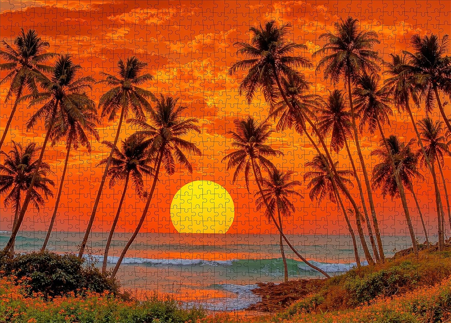 1000 Piece Jigsaw Puzzle for Adults - Whimsical Starry Night Fairy Town, 28x20 Inch Panoramic Fantasy Art, Challenging Puzzle with Lettered Back, Unique Home Decor Gift - Image 7