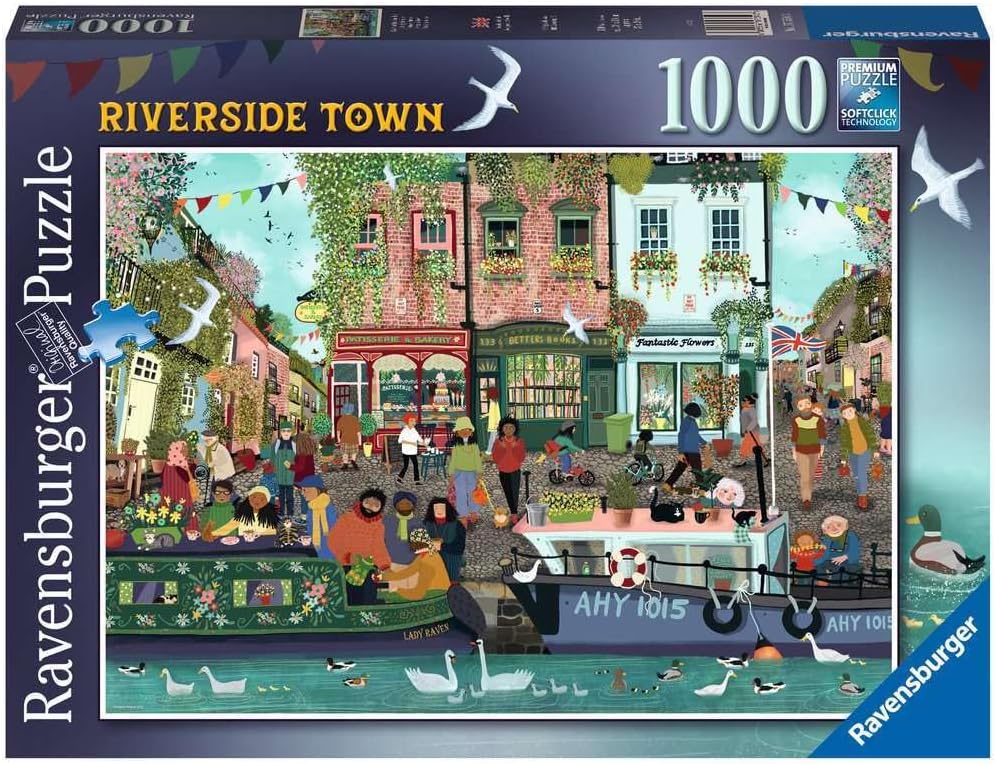 Ravensburger - Riverside Town - 1000 Piece Jigsaw Puzzle - Quaint Village on The Water - Vibrant, Rustic Scene of Yesteryear - Frameable - Premium Quality - Puzzles for Adults - Image 5