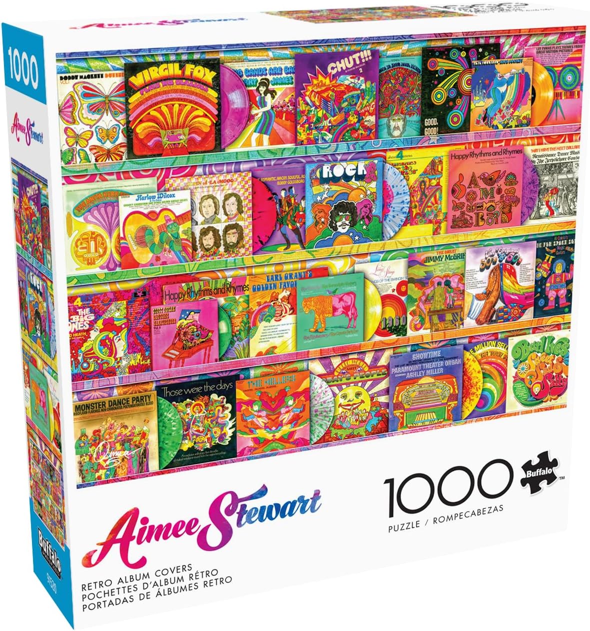 Alternative view of Buffalo Games - Aimee Stewart - Retro Album Covers - 1000 Piece Jigsaw Puzzle for Adults -Challenging Puzzle Perfect for Game Nights - Finished Size is 26.75 x 19.75