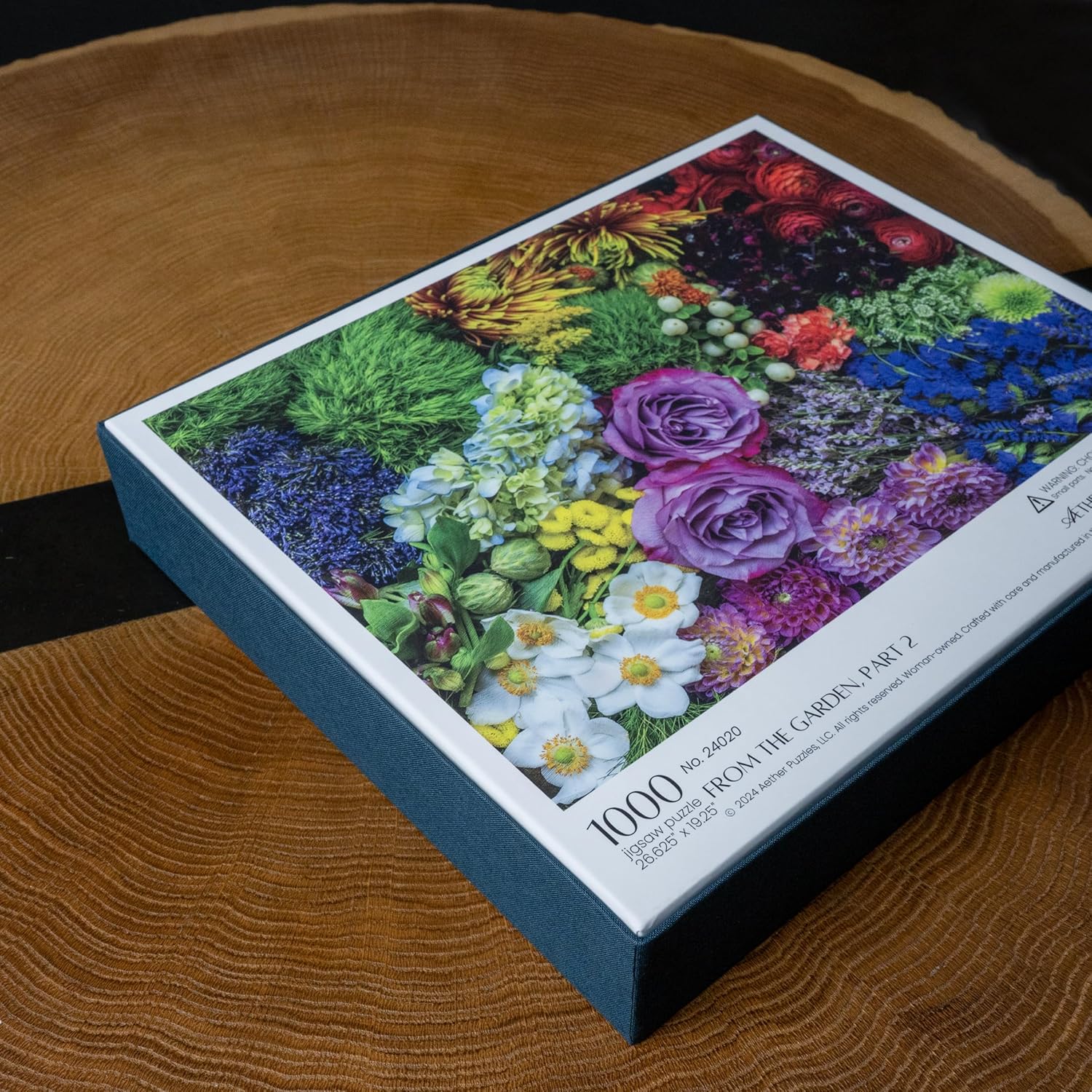 Alternative view of Aether Puzzles - from The Garden, Part 2 Flower Puzzle, Premium 1000 Piece Jigsaw Puzzle for Adults, Glare-Free, Soft-Touch Puzzles, Made in USA, 26.6" x 19.25"