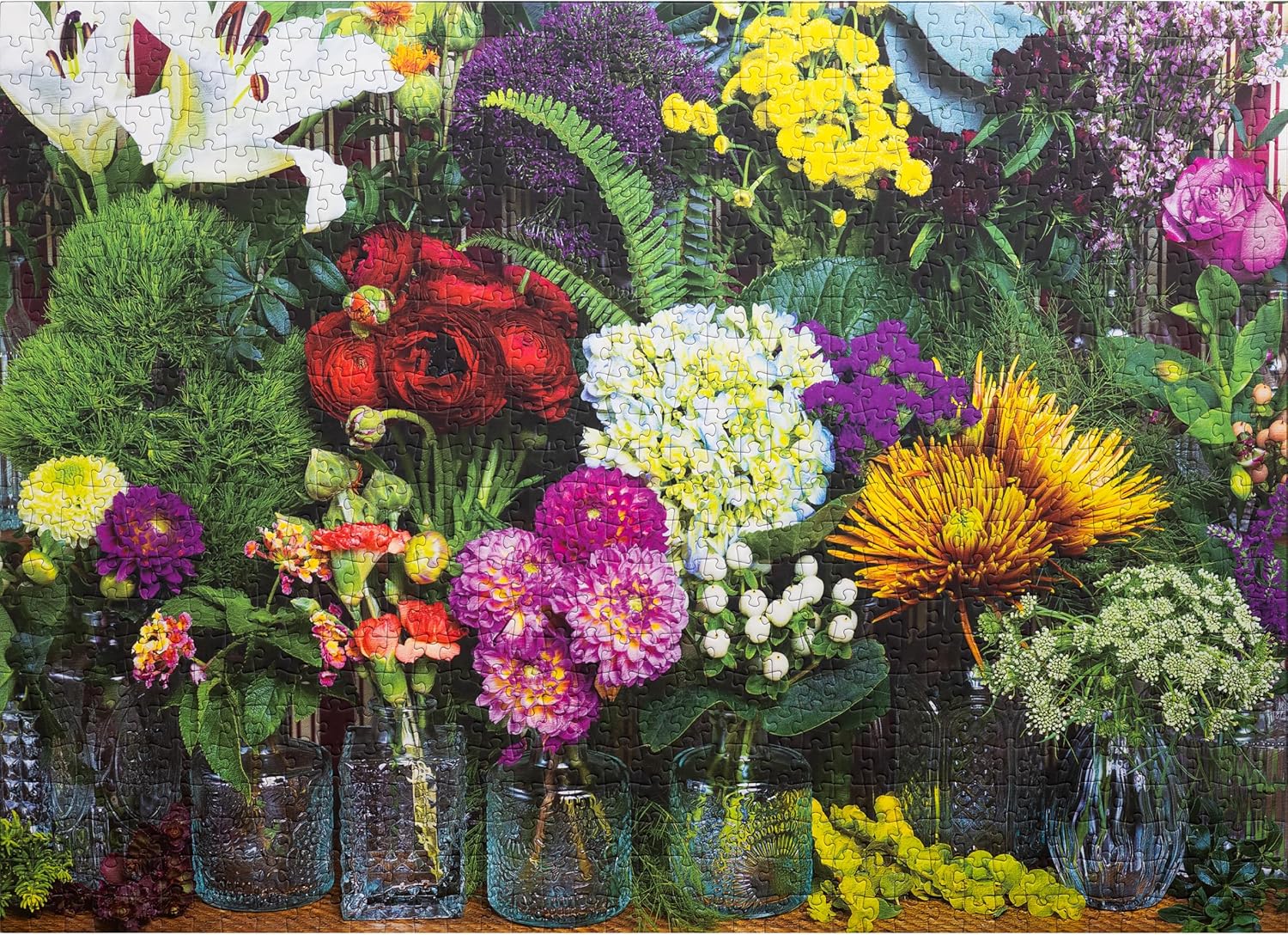 Aether Puzzles - from The Garden, Part 2 Flower Puzzle, Premium 1000 Piece Jigsaw Puzzle for Adults, Glare-Free, Soft-Touch Puzzles, Made in USA, 26.6" x 19.25" - Image 7