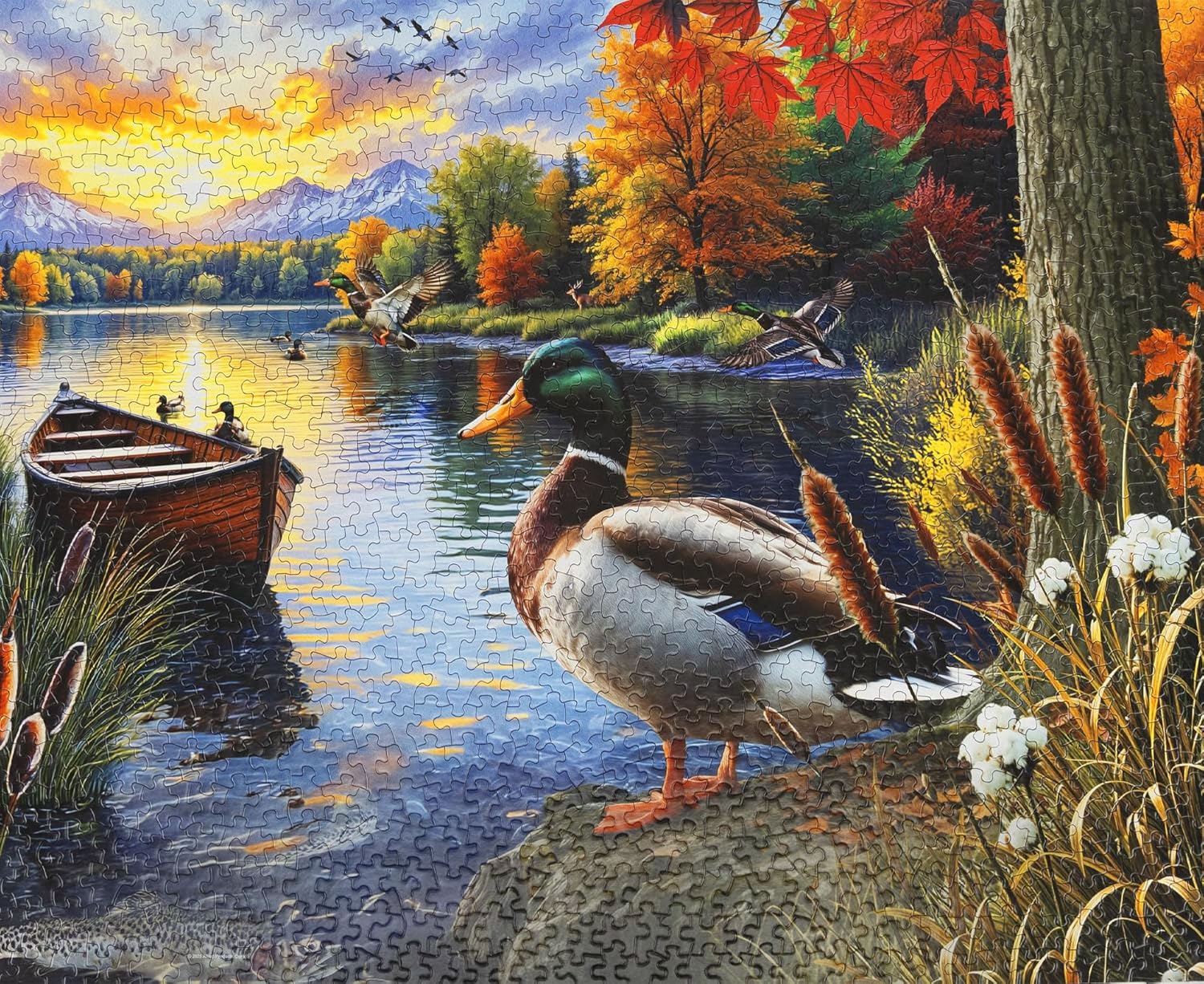 Springbok Mallard Morning Glow 1000 Piece Jigsaw Puzzle for Adults - Duck by The Lake - Unique Cut Pieces - Made in USA - Image 8