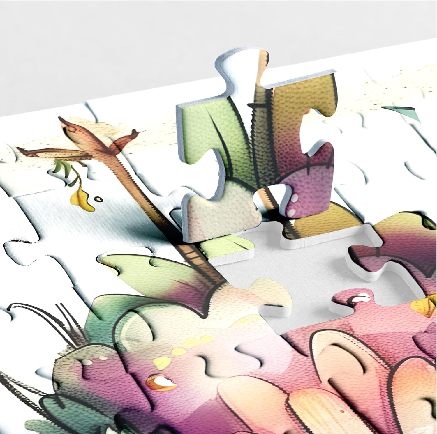 Funny Chicken Puzzles for Adults 1000 Pieces, Cute Bird Flower Jigsaw Puzzles, Beautiful Animal Art Puzzles - Image 3