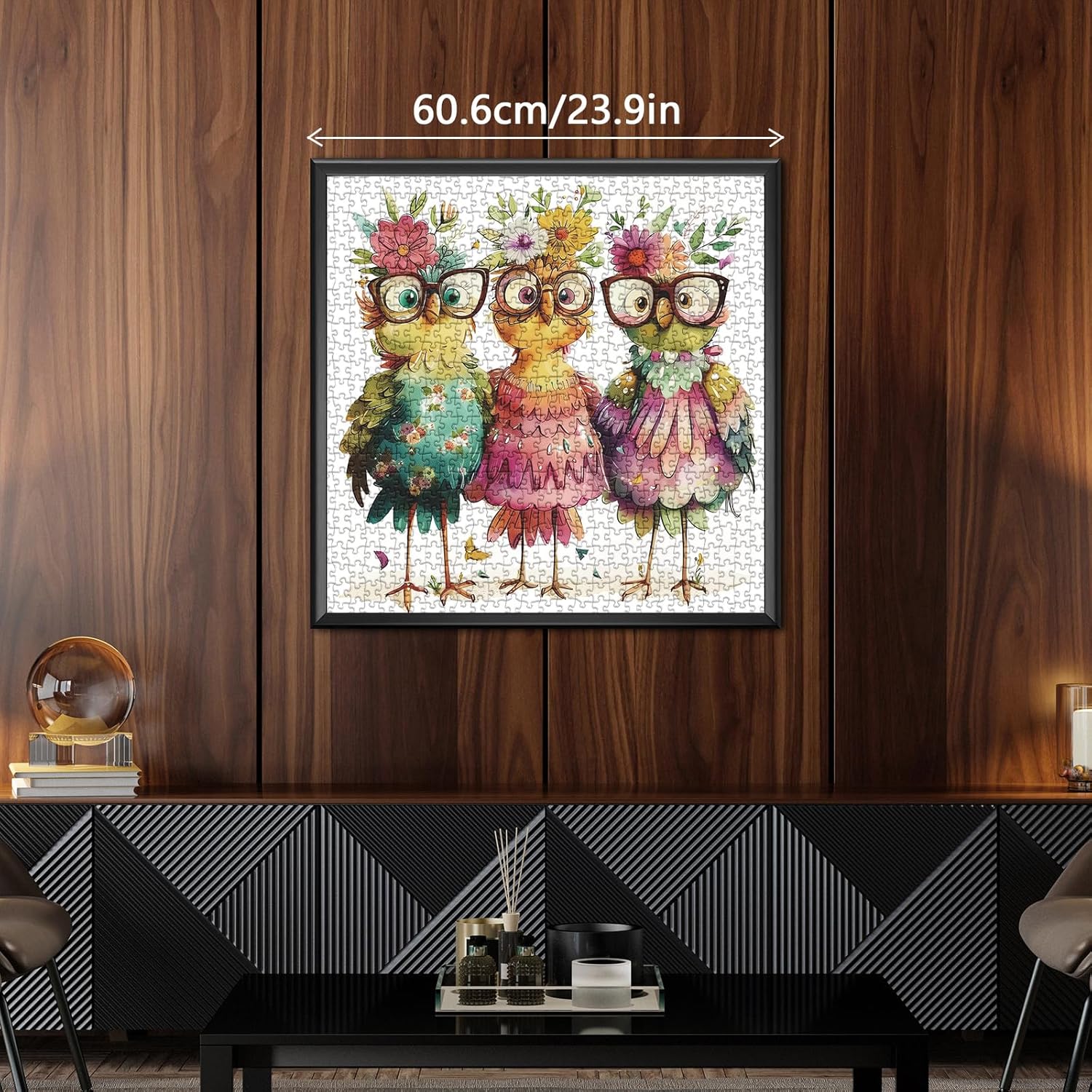 Funny Chicken Puzzles for Adults 1000 Pieces, Cute Bird Flower Jigsaw Puzzles, Beautiful Animal Art Puzzles - Image 4