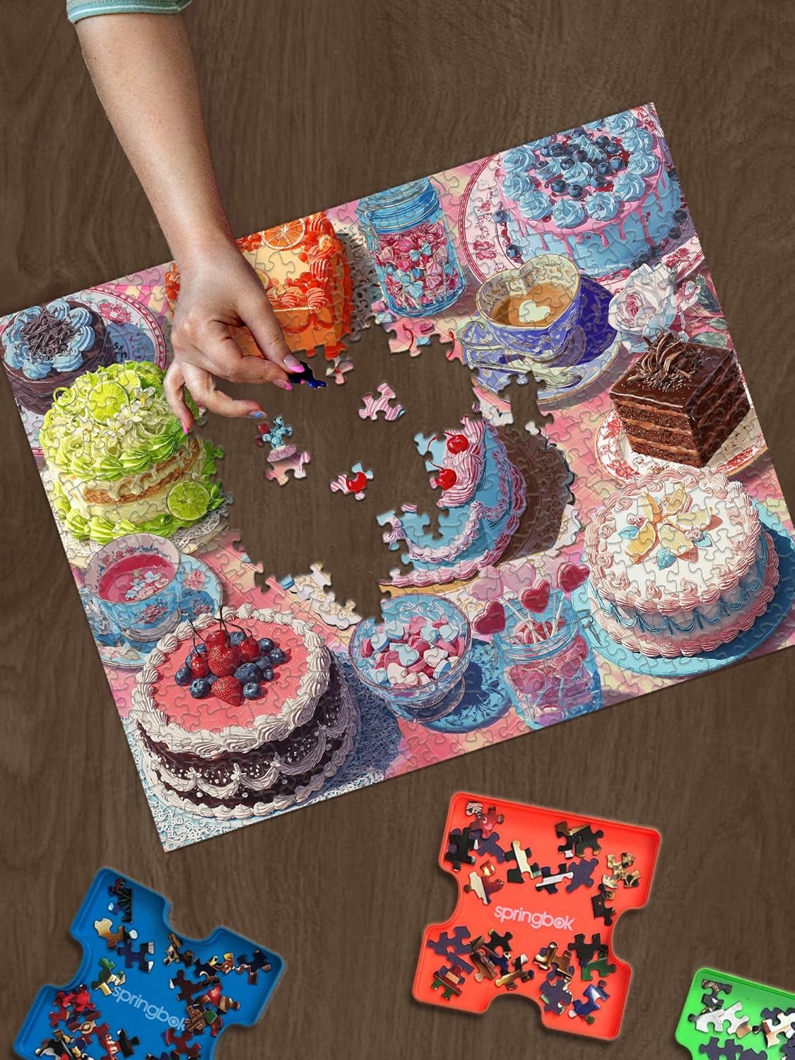 Springbok Vintage Cakes 500 Piece Jigsaw Puzzle for Adults - Heart Puzzle - Poster Now Included - Unique Cut Pieces - Made in USA - Image 5