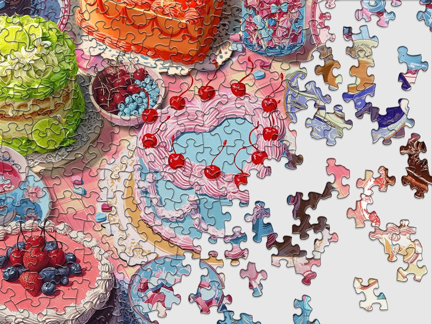 Springbok Vintage Cakes 500 Piece Jigsaw Puzzle for Adults - Heart Puzzle - Poster Now Included - Unique Cut Pieces - Made in USA - Image 6