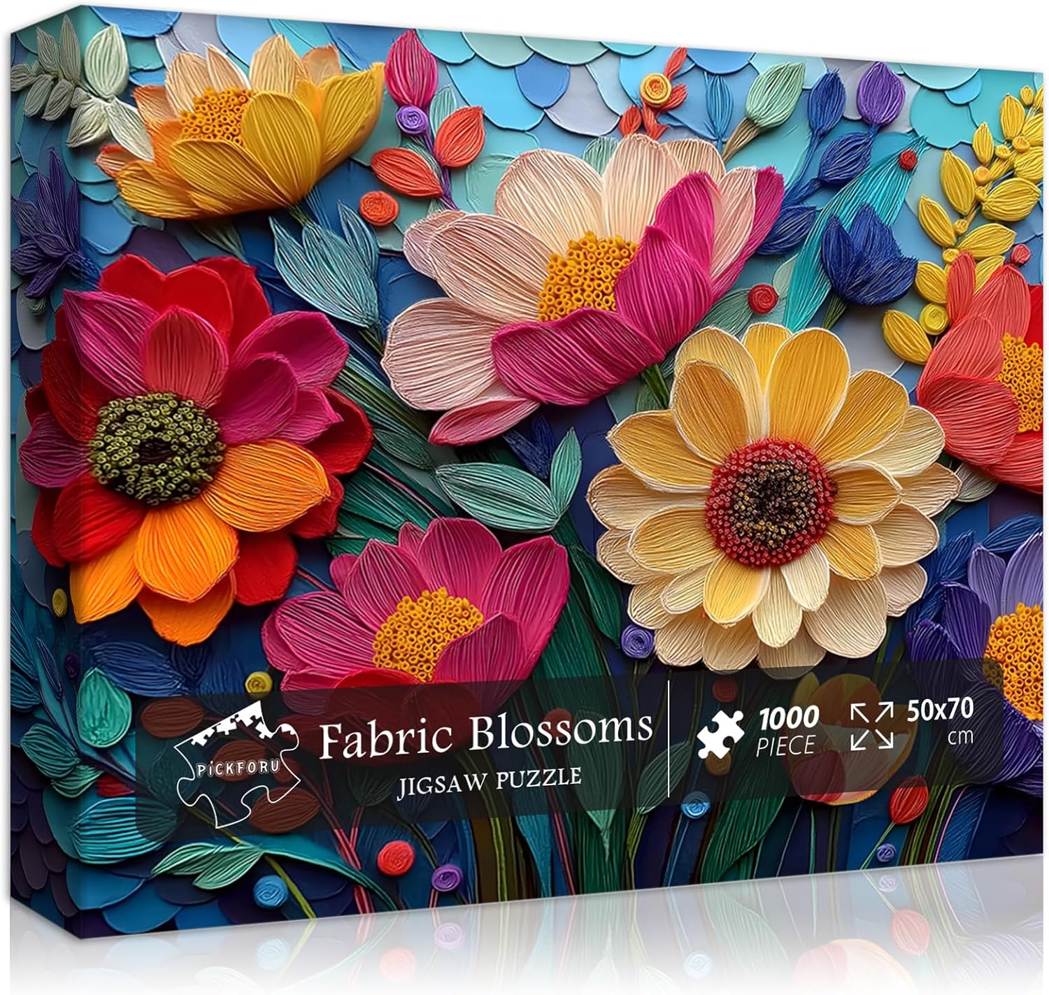 Colorful Flower Puzzles for Adults, Mosaic Plant Floral Puzzle Art, Spring Flower Garden Jigsaw Puzzles 1000 Pieces Painting - Image 7