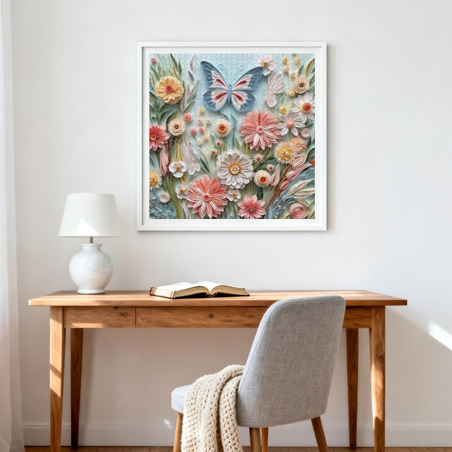 QIMWAN Puzzle 1000 Piece for Adults Jigsaw Featuring Aesthetic Home Decoration Unique Gift for Cat Lovers Premium Large Puzzle for Family Fun (Flutter&Bloom Puzzles-1000pcs) - Image 3