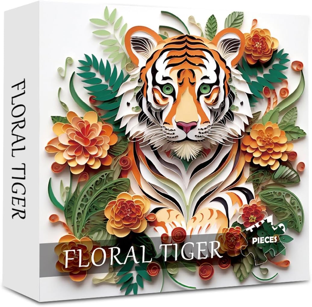 QIMWAN Puzzle 1000 Piece for Adults Jigsaw Featuring Aesthetic Home Decoration Unique Gift for Cat Lovers Premium Large Puzzle for Family Fun (Flutter&Bloom Puzzles-1000pcs) - Image 8