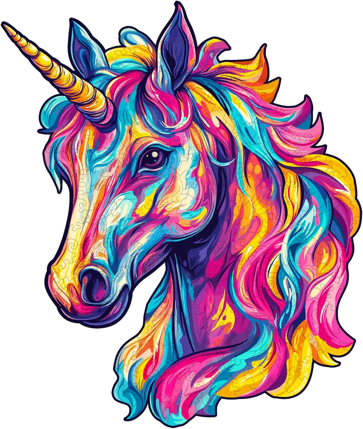 Wooden Puzzles for Adults - Painted Labrador Wooden Jigsaw Puzzle, Unique Animal Shaped Wood Puzzles Adult, Christmas Birthday Gifts for Friends/Family, Home Decor 8.4 * 7.2in 73pcs - Image 7