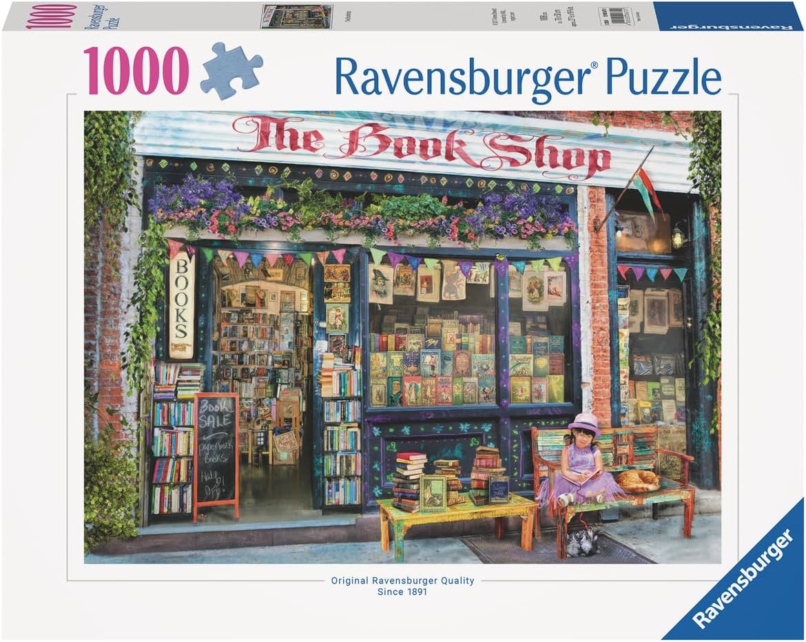 Alternative view of Ravensburger The Bookshop 1000 Piece Jigsaw Puzzle for Adults - 12000670 - Handcrafted Tooling, Made in Germany, Every Piece Fits Together Perfectly