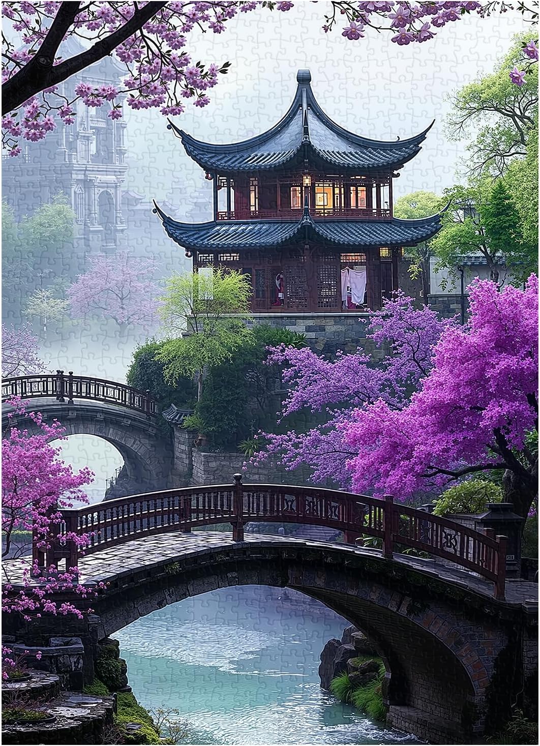 Wildflower 1000 Piece Puzzle for Adults, PICKFORU Whispering Blooms Summer Flower Garden Jigsaw Puzzle, Challenging Retro Vibrant Sunflower Vase Theme as Home Decor - Image 9