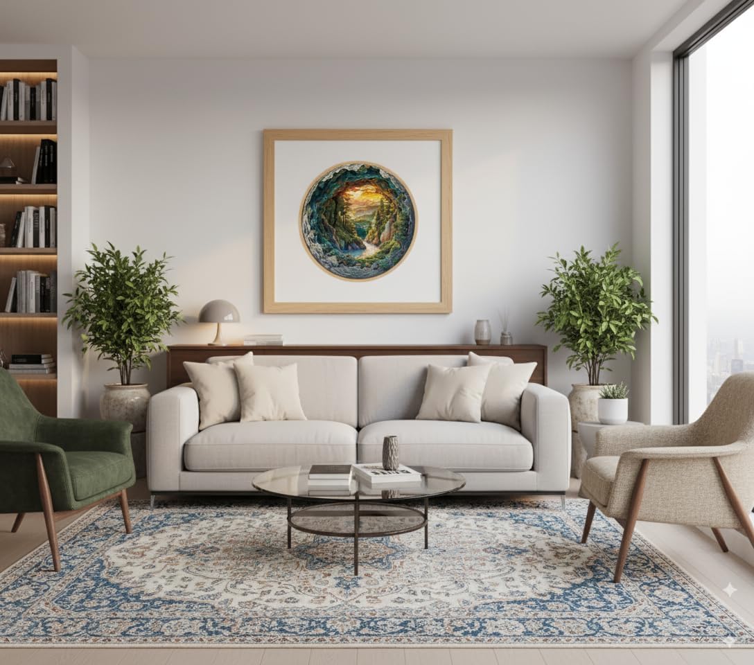 Jollitot Wooden Puzzles, 3D Cave Forest Puzzle 300 Pieces, Unique Animal Shaped Wood Challenging Jigsaw Puzzles Ideal for Adults, Premium Wood Gift Box 13.4x13.3in - Image 7