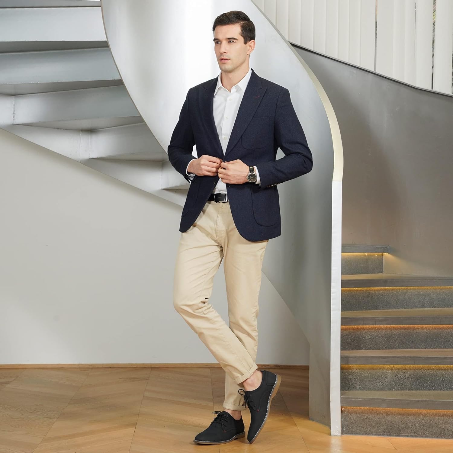 Alternative view of Jousen Men's Casual Dress Shoes Retro Business Classic Dress Shoes for Men