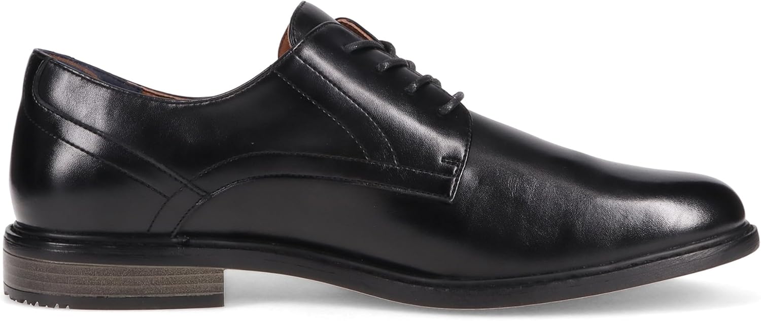 Alternative view of Gunnar and Troy Thorsson Oxford Mens Dress Shoes | PU Leather Classic Wingtip Oxford for Men | Cushioned Dual Density Footbed Tuxedo Shoes | Ironhide Black