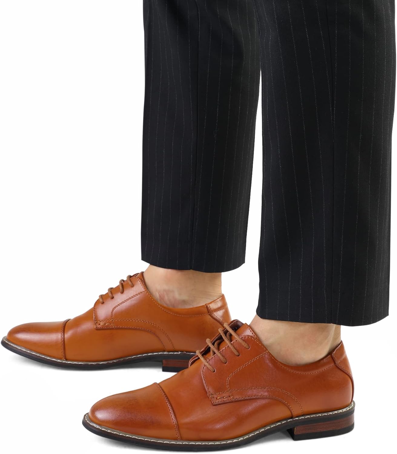 MERIDOS Men's Dress Shoes Formal Business Classic Lace Up Wingtip Oxford Shoes