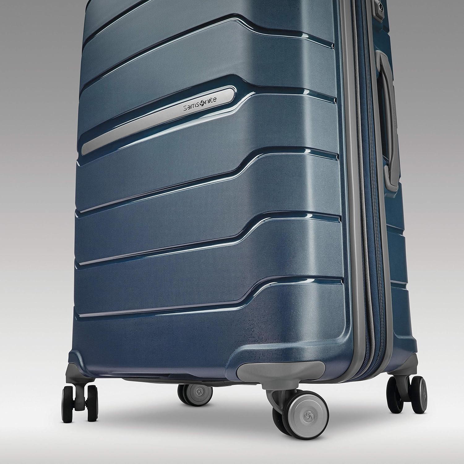 Alternative view of Samsonite Freeform 2-Piece Luggage Set - Carry-On & Large Checked Luggage with Dual Spinner Wheels - Durable Polypropylene Hardshell - TSA Lock, Airline-Approved - Expandable Hard Shell - Navy