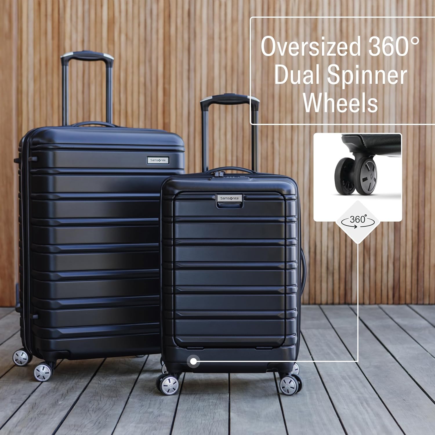 Alternative view of Samsonite Omni 2 Hardside Expandable Luggage with Spinner Wheels, 3-Piece Set (19/24/28), Artic Silver