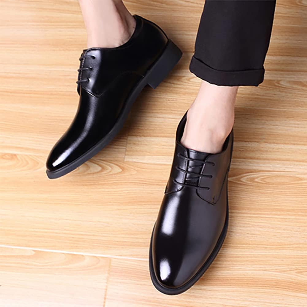 Mens Dress Shoes Modern Classic Slip On Oxfords Formal Casual Business Wedding Work Lace-ups, US Size 4-13