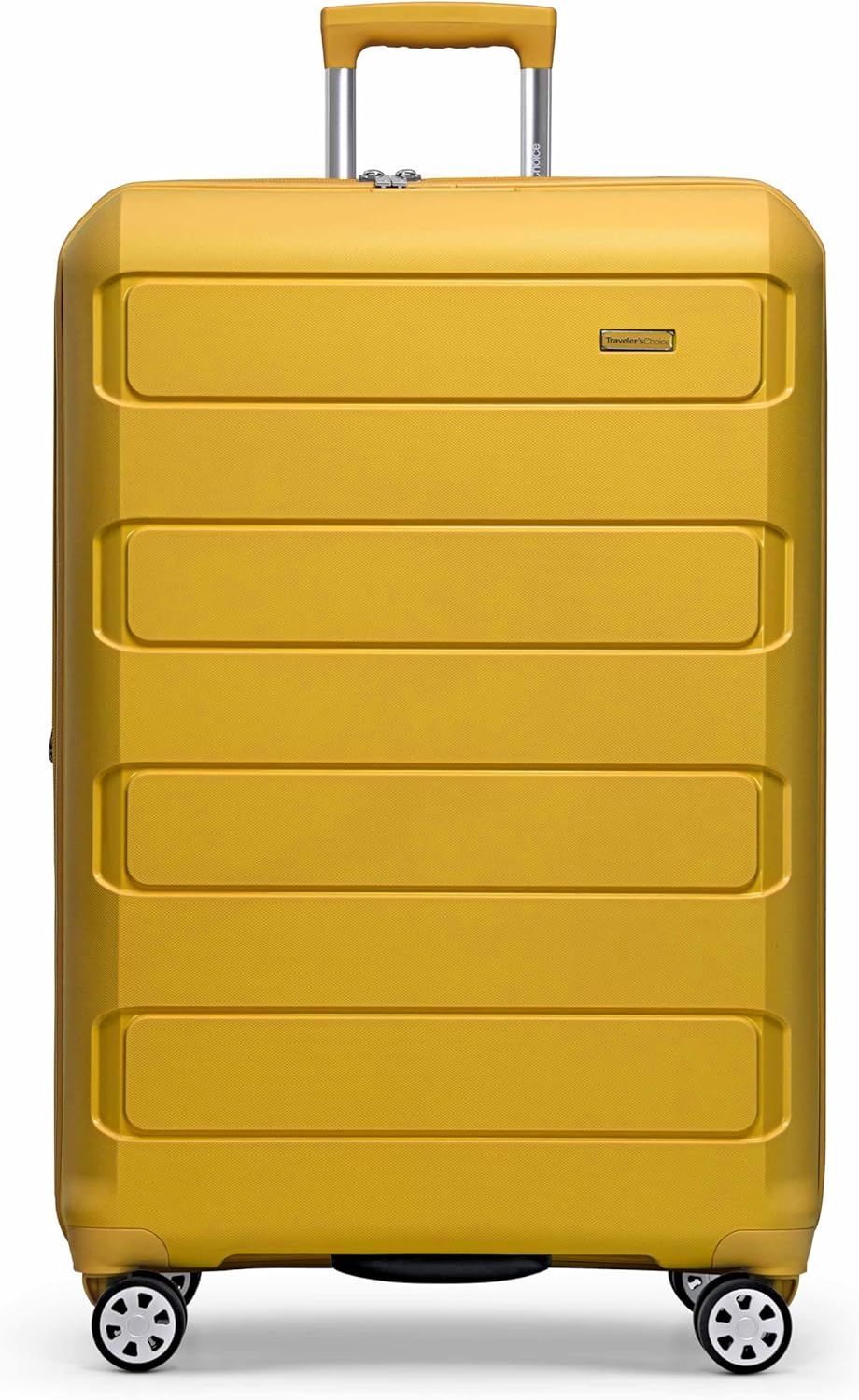 Alternative view of Traveler's Choice Pagosa Indestructible Hardshell Expandable Spinner Luggage, Yellow, 30-Inch Large