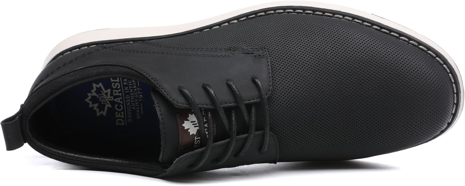 DECARSDZ Mens Dress Shoes Casual Oxford Shoes Business Formal Derby Sneakers Walking Shoe