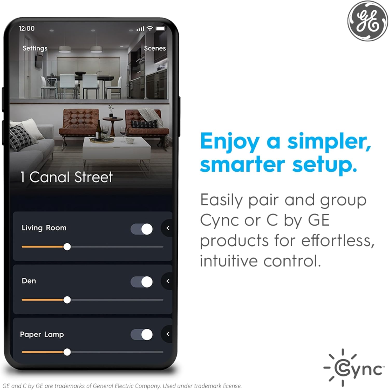 Alternative view of Cync GE A19 Direct Connect LED Light Bulb, Color Changing Smart Light, Matter Compatible, Compatible with Alexa and Google Home (2-Pack)