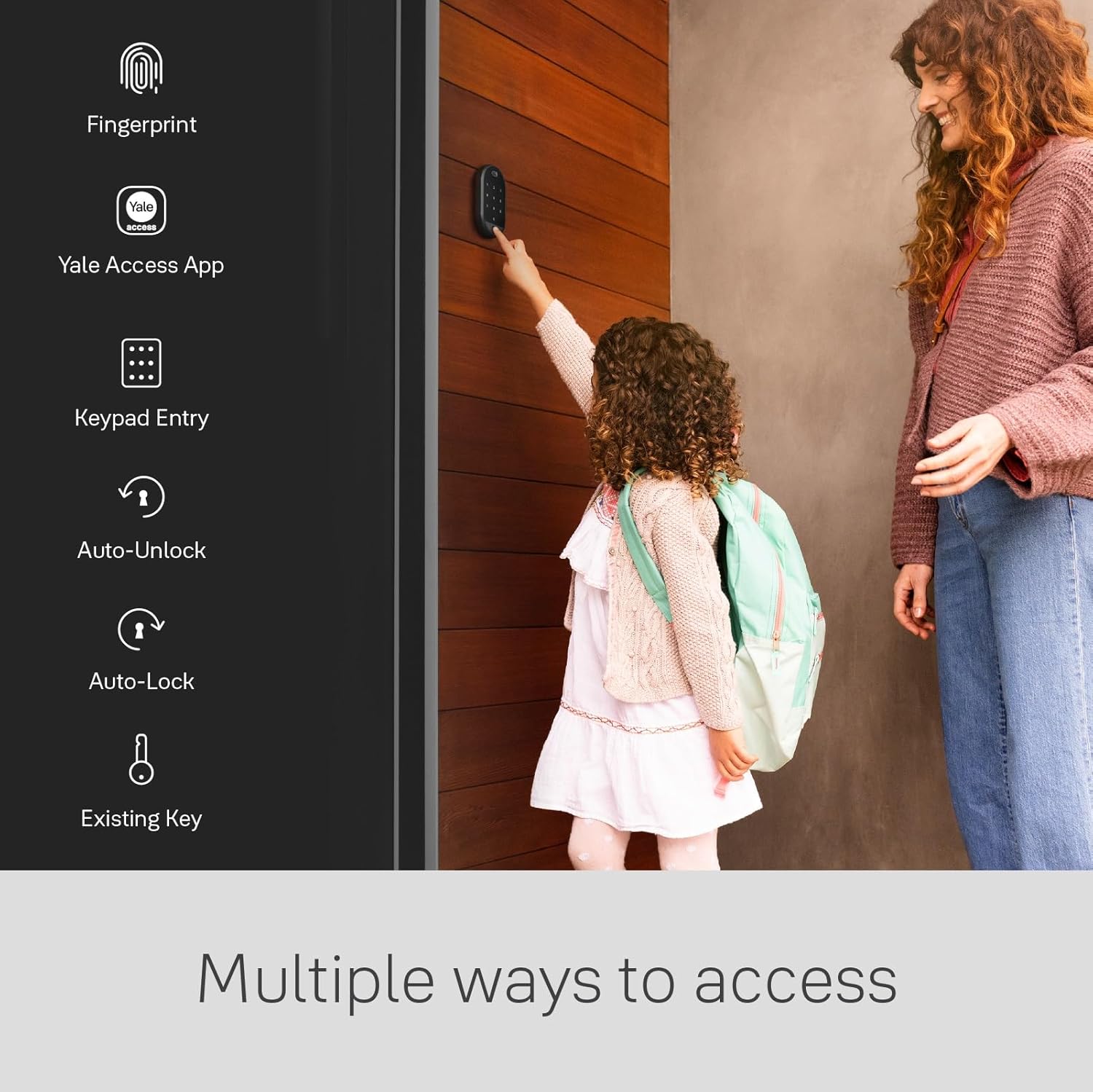 Alternative view of Yale August Wi-Fi Smart Lock with Keypad Touch in Black
