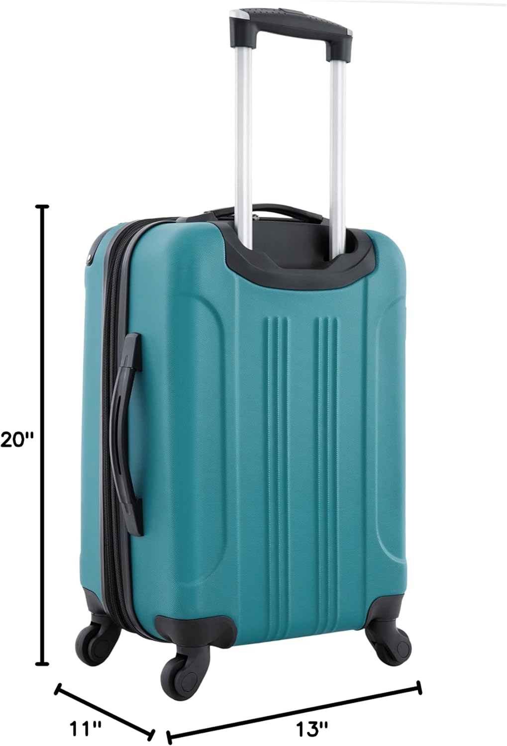 Travelers Club Chicago Hardside Expandable Spinner Luggage, Teal, 22" Carry-On