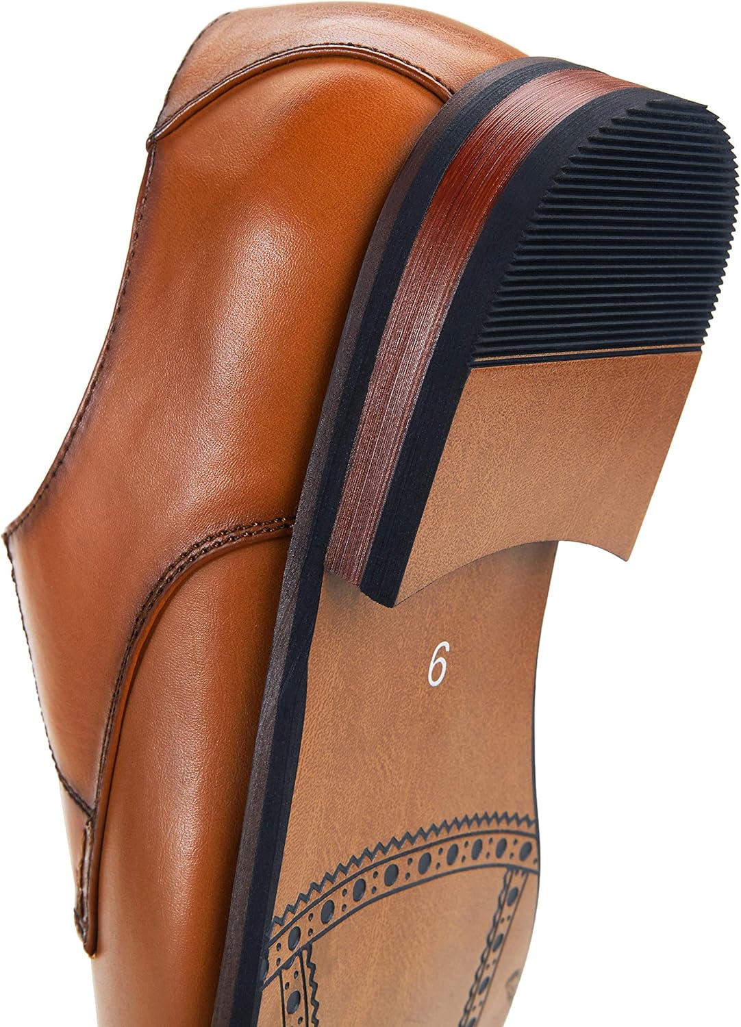 Alternative view of Jousen Men's Dress Cap Toe Shoes Wingtip Brogue Oxfords for Men Business Formal Derby Shoes