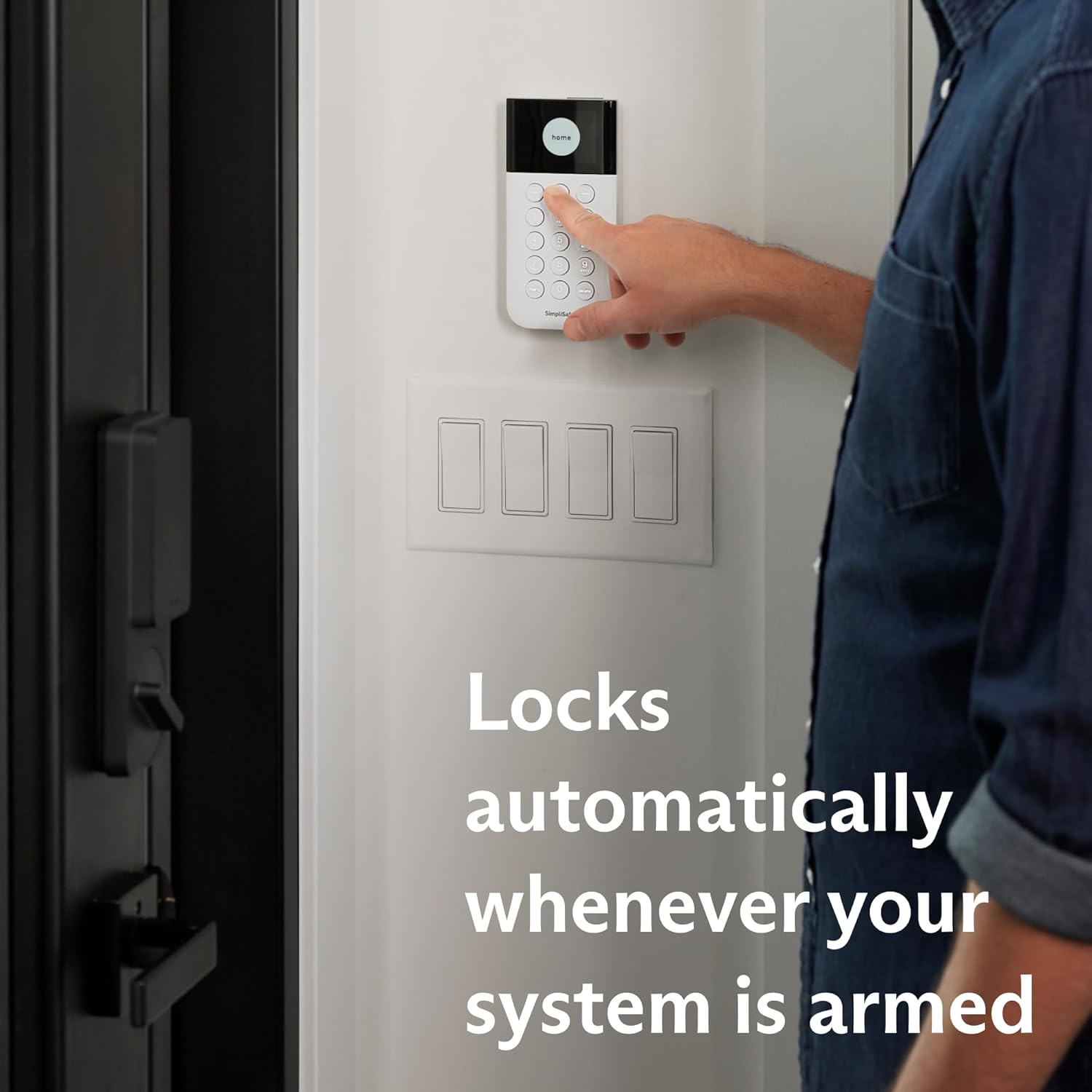 Alternative view of SimpliSafe Smart Lock Series 2 (Black) for The Gen 3 Home Security System