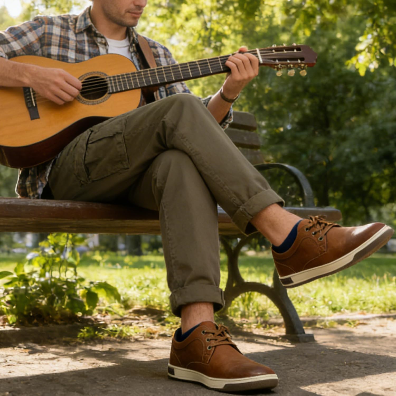 Alternative view of Jousen Men's Fashion Sneakers Classic Retro Casual Shoes for Men Breathable Business Dress Sneaker