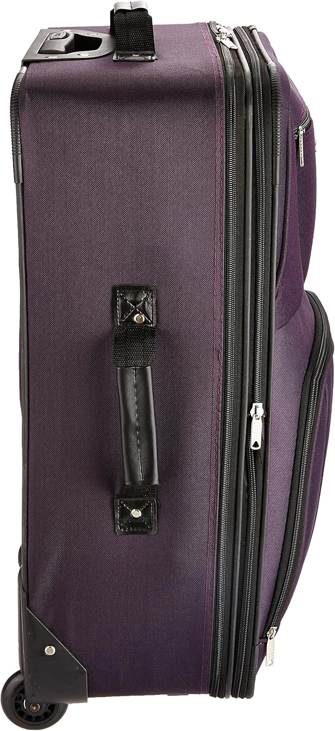 Alternative view of Rockland Journey Softside Upright Luggage Set, Expandable, Purple, 4-Piece (14/19/24/28)