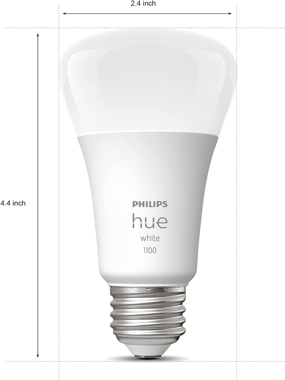 Philips Hue Smart 75W A19 LED Bulb - Soft Warm White Light - 1 Pack - 1100LM - E26 - Indoor - Control with Hue App - Works with Alexa, Google Assistant and Apple Homekit