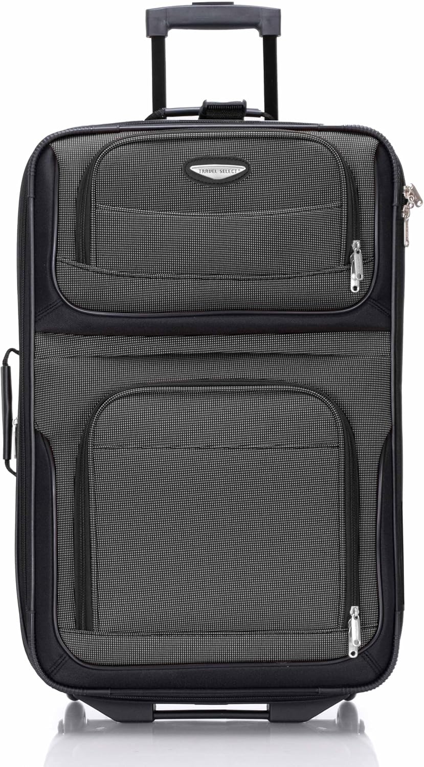 Travel Select Amsterdam Softside Expandable Luggage with Rolling Wheels, Gray, 4-Piece Set (15/21/25/29)