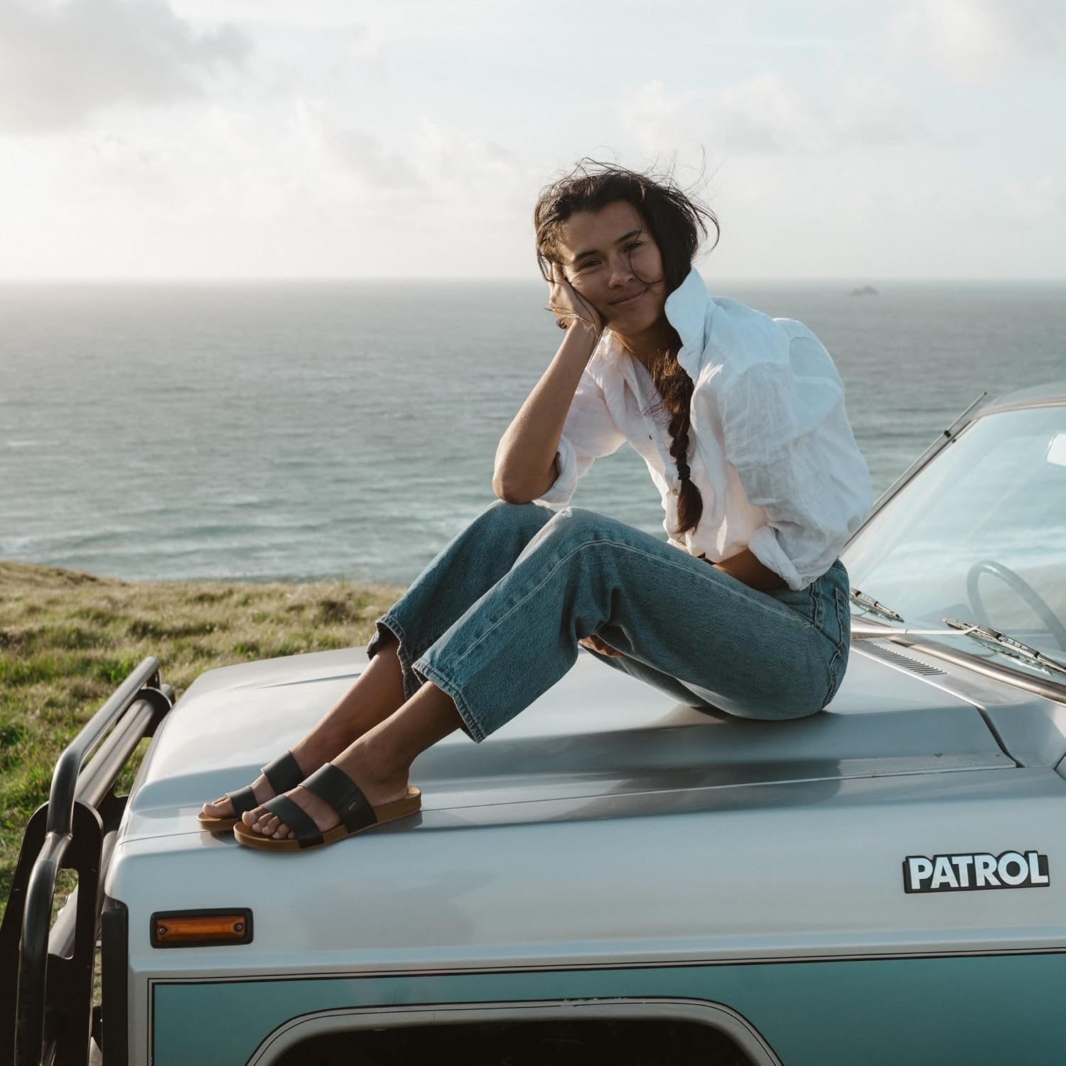 Alternative view of REEF Cushion Vista Women's Fashion Slide Sandal, Vegan Leather Strap, Ultra Soft Cushion Footbed