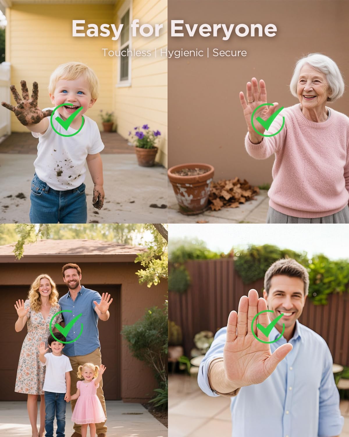 Alternative view of TCL D2 Pro Smart Lock with Palm Vein Recognition, Keyless Entry Door Lock for Front Door, Wi-Fi Keypad Deadbolt, App Remote Control, Auto Lock, Rechargeable Battery, Works with Alexa & Google