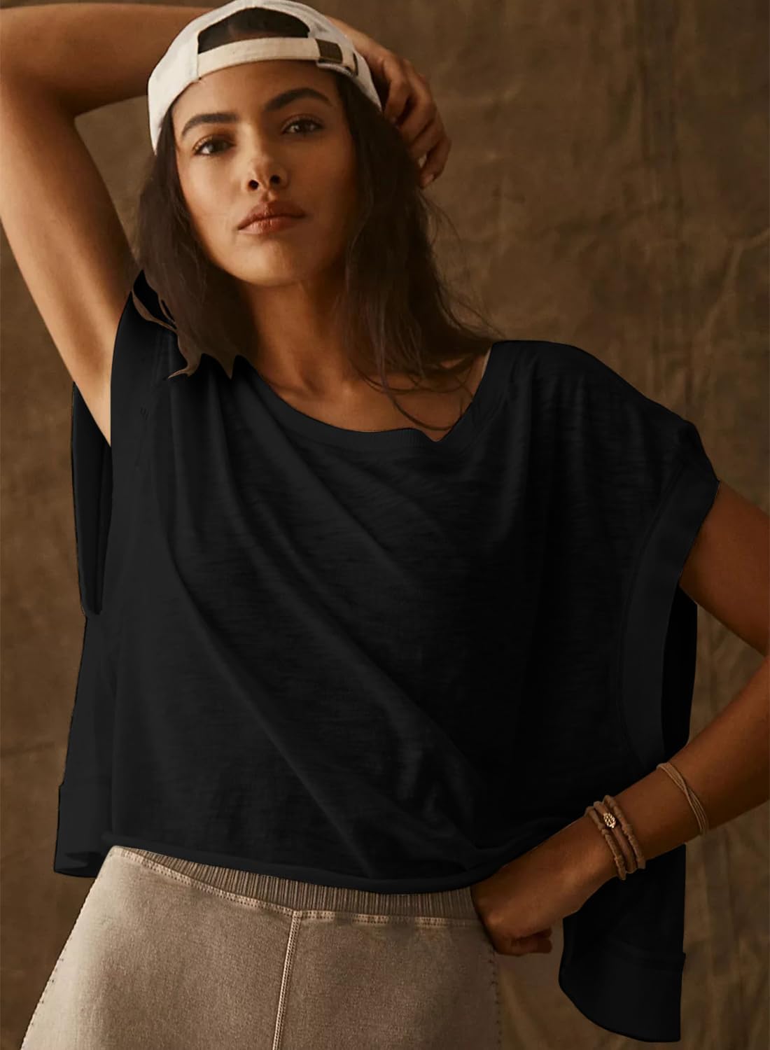 Kumufenc Women Short Sleeve Workout Shirts Open Back Tops Casual Yoga Y2k Athletic Gym Slouchy Crop Running Tees