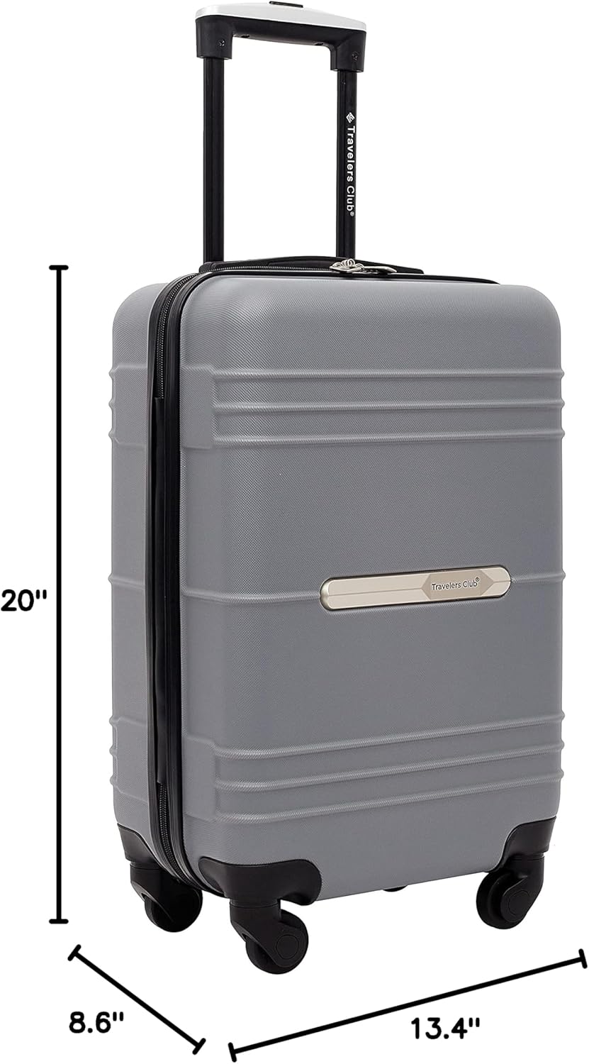 Travelers Club 22" Richmond Spinner Carry-On Luggage, Charcoal