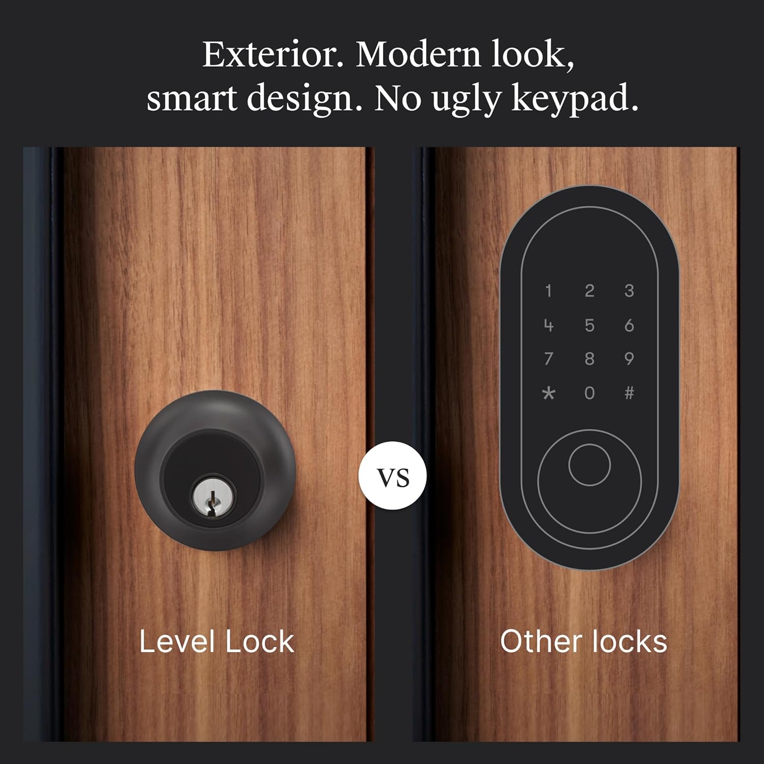Alternative view of Level Lock (Matter) Smart Lock - World's Smallest, Most Beautifully Designed Matter-Over-Thread Deadbolt - Level App for iOS & Android | Works with Apple Home (Matte Black)