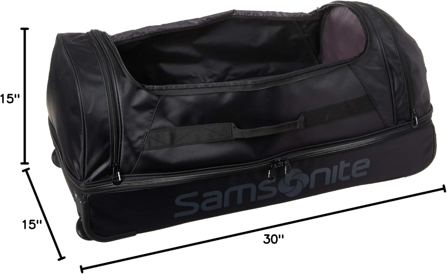 Samsonite Andante 2 Wheeled Duffel Bag u2013 32-Inch Durable Rolling Luggage with Inline Skate Wheels, Push-Button Handle & Spacious Compartments u2013 Travel-Friendly and Lightweight - All Black