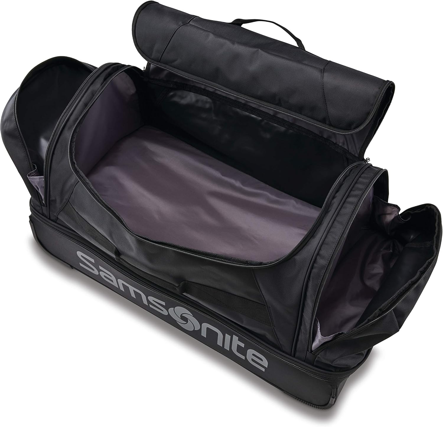 Alternative view of Samsonite Andante 2 Wheeled Duffel Bag u2013 32-Inch Durable Rolling Luggage with Inline Skate Wheels, Push-Button Handle & Spacious Compartments u2013 Travel-Friendly and Lightweight - All Black