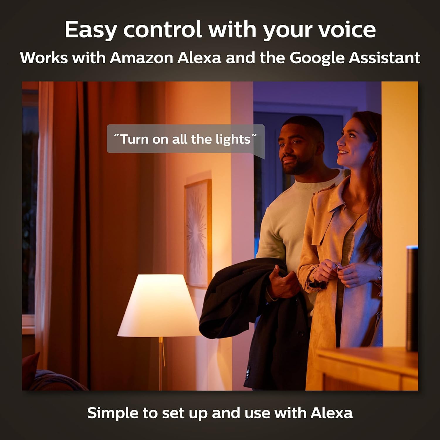 Alternative view of Philips Hue Smart 75W A19 LED Bulb - White and Color Ambiance Color-Changing Light - 1 Pack - 1100LM - E26 - Indoor - Control with Hue App - Works with Alexa, Google Assistant and Apple Homekit