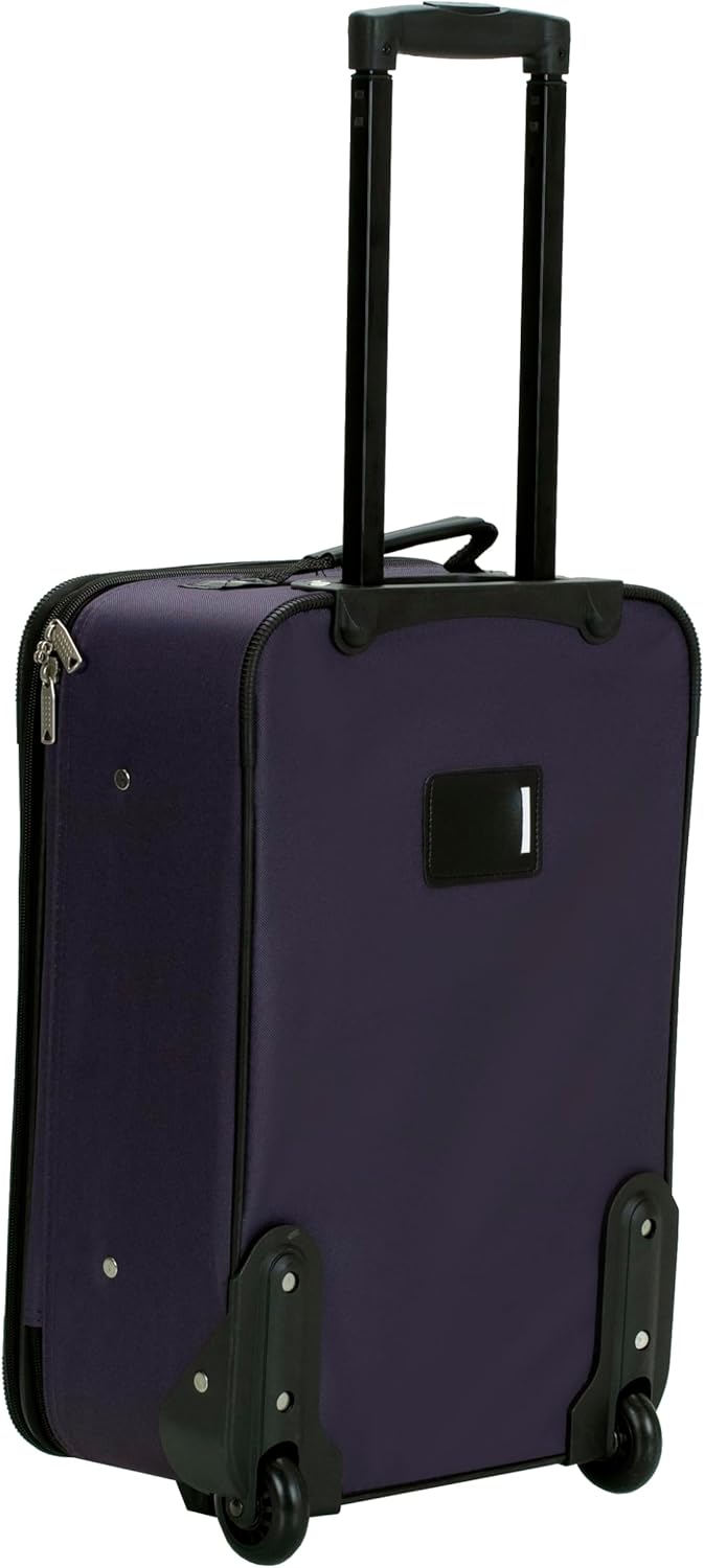 Alternative view of Rockland Fashion Expandable Softside Upright Luggage Set, Purple, 2-Piece (14/19)
