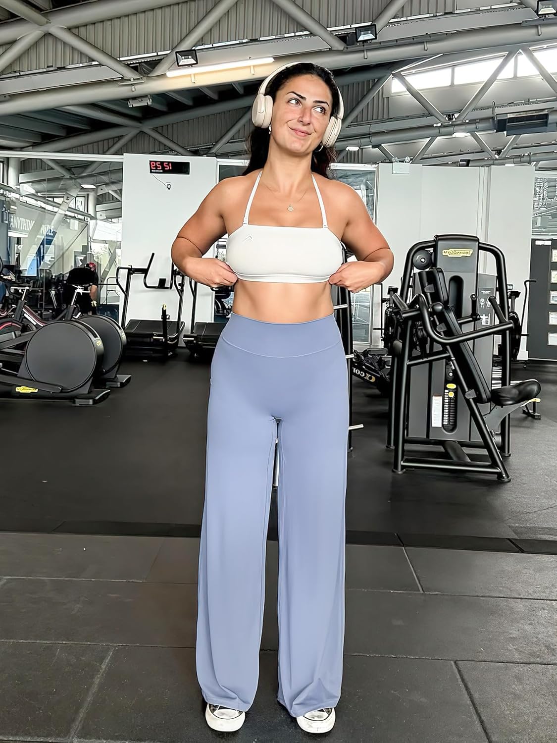 Alternative view of YEOREO Workout Leggings Womens No Front Seam Straight Leggings 29"/ 31.5"/ 33"/ 35" High Waist Buttery Eddiy Gym Yoga Pants