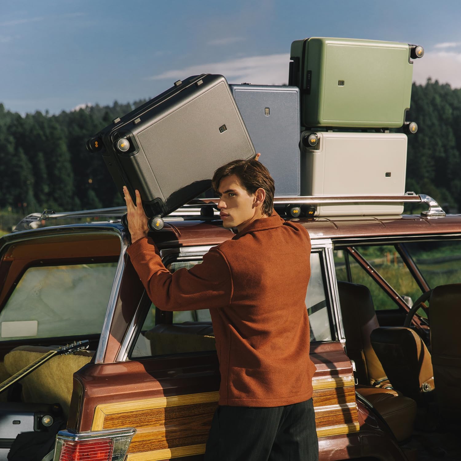 LEVEL8 Rolling Carry on Luggage Airline Approved, Carry-on Suitcases with Wheels, Lightweight Luminous Textured Luggage for Men Women, Tsa Lock, 20 Inch, Dark Grey