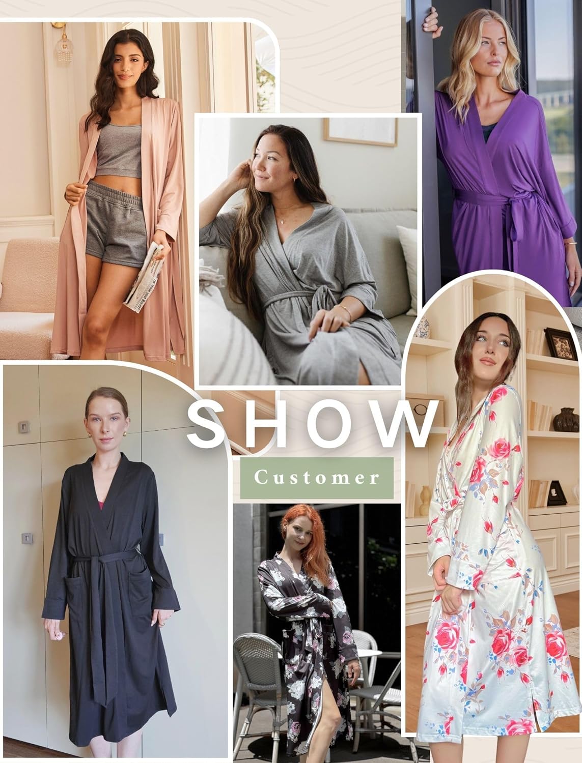 Ekouaer Womens Robe Long Knit Kimono Bathrobe Lightweight Sleepwear Soft Ladies Loungewear with Pockets, S-XXL - Image 4