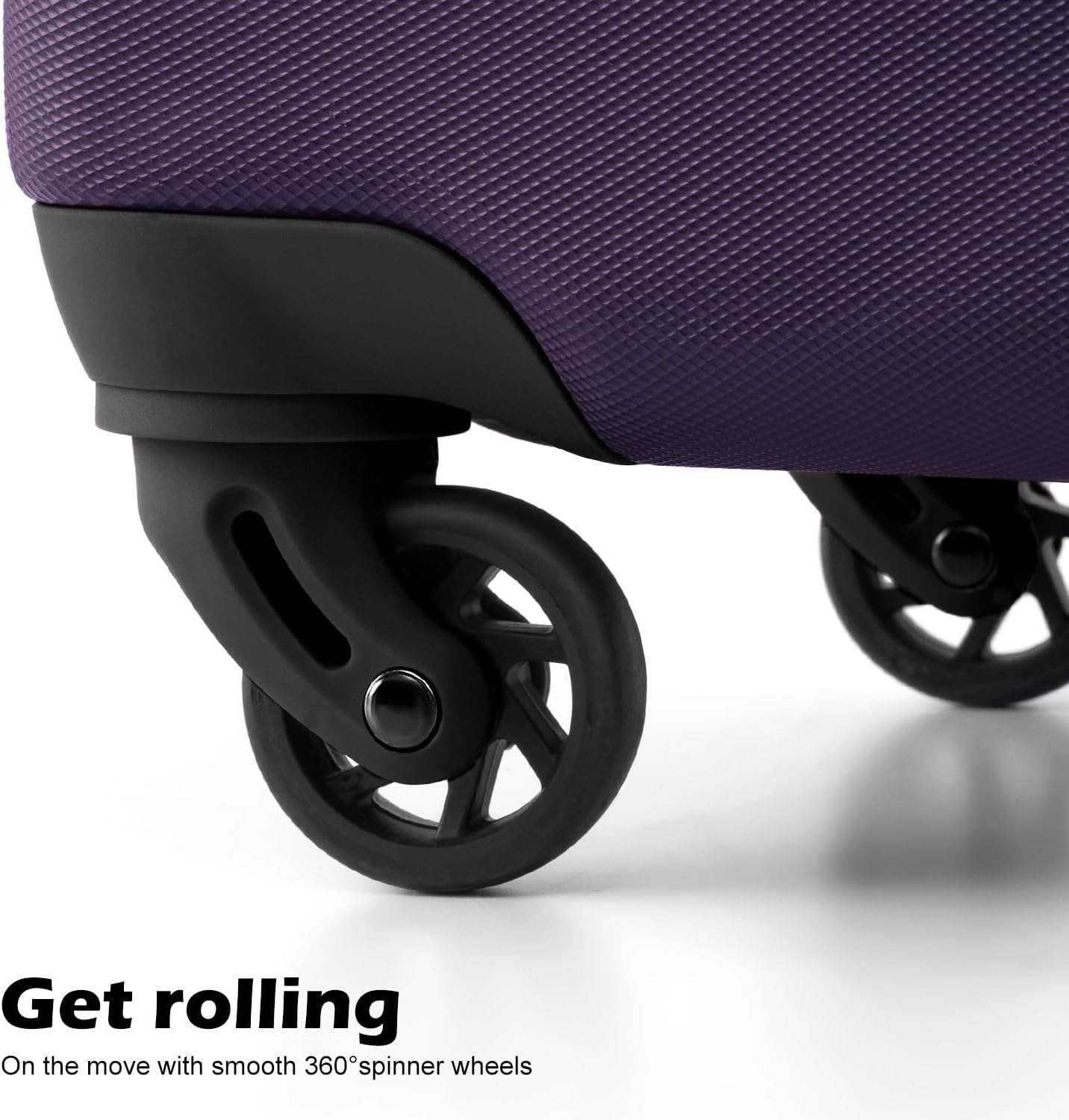 Alternative view of Coolife Luggage 3 Piece Set Suitcase Spinner Hardshell Lightweight TSA Lock (purple, 20/24/28)