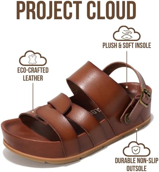 Alternative view of Project Cloud Platform Sandals Women u2013 Strappy Wedges with Comfortable Plush & Soft Insole u2013 Lightweight & Non Slip Platform Sandals for Women 2026 (Proud)