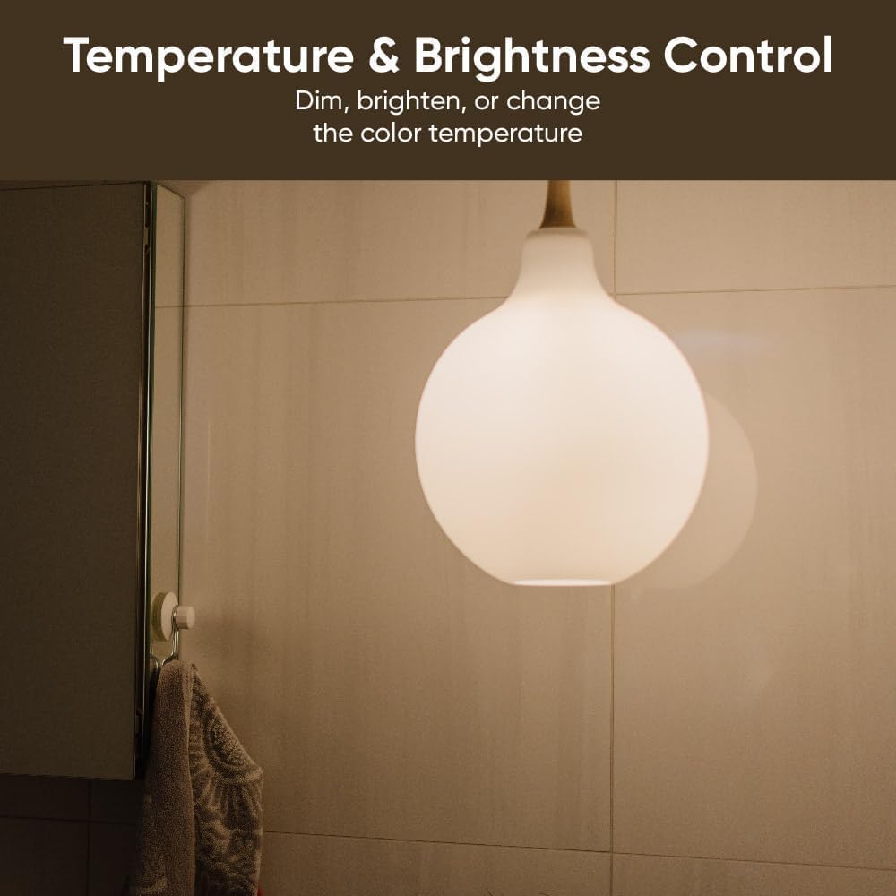 Wyze Lifestyle Bulb White, 800LM A19 Tunable-White Wi-Fi Smart Light Bulb, Compatible with Alexa and Google Assistant, 2.4GHz, No Hub Required, 2700K - 6500K, Dimmable, 90+CRI, Timer & Group, 4-Pack